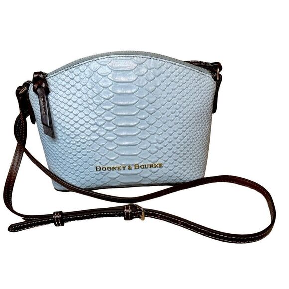 Dooney & Bourke Cordova Embossed Pale Blue Crossbody - Picture 1 of 16